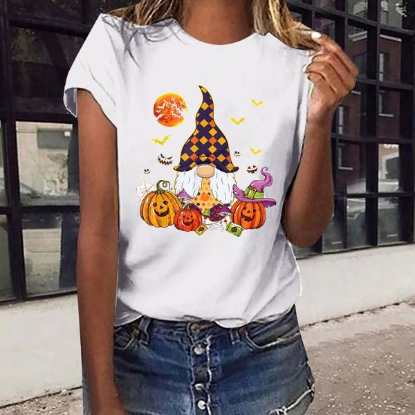women's t-shirt 2# halloween gnomes print t shirts round neck short-sleeved elegant cotton summer aesthetic oversized lovely t-shirts, White
women's t-shirt 2# halloween gnomes print t shirts round neck short-sleeved elegant cotton summer aesthetic oversized lovely t-shirts, White