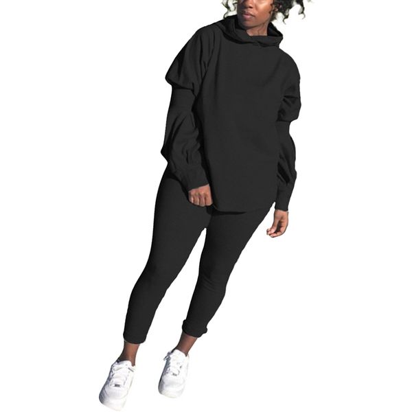 womens 2 piece tracksuit set long sleeve solid color loose hoodie + skinny pants set loungewear, Red;black
womens 2 piece tracksuit set long sleeve solid color loose hoodie + skinny pants set loungewear, Red;black