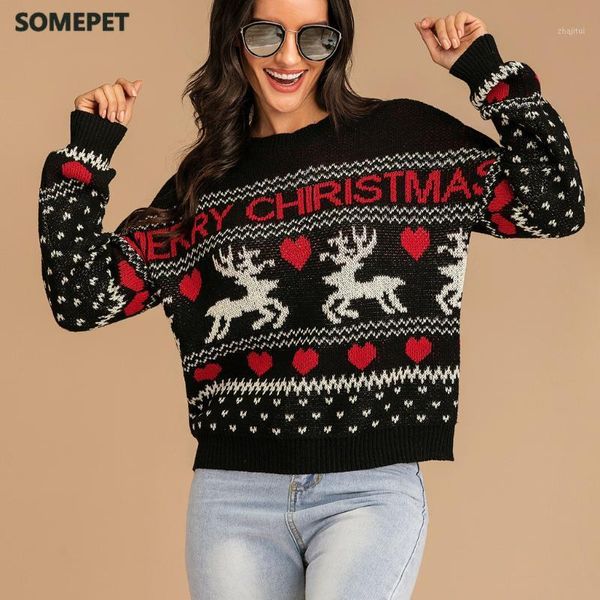 women sweater snowflake elk print sweaters pullovers autumn winter christmas ladies knitted jumper pullover women's, White;black
women sweater snowflake elk print sweaters pullovers autumn winter christmas ladies knitted jumper pullover women's, White;black