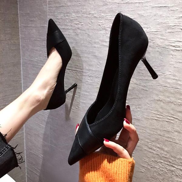dress shoes women fashion solid pointed toe pumps female shallow high heels office lady career concise, Black
dress shoes women fashion solid pointed toe pumps female shallow high heels office lady career concise, Black