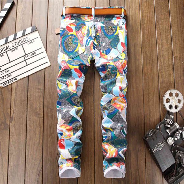 men's jeans colored pattern 3d printed jeans fashion slim skinny geometric painted denim pants 1uz3, Blue
men's jeans colored pattern 3d printed jeans fashion slim skinny geometric painted denim pants 1uz3, Blue