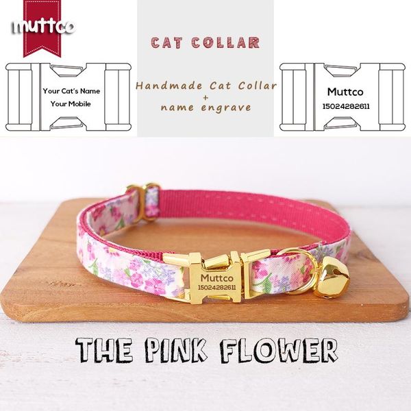 cat collars & leads muttco retail handmade engraved metal buckle collar for the pink flower design 2 sizes ucc048b
cat collars & leads muttco retail handmade engraved metal buckle collar for the pink flower design 2 sizes ucc048b