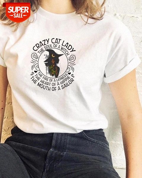sunfiz YF Crazy Cat Lady Women's T-Shirt Hipsters Cute Witch Shirt Funny Tee For Cat Lovers #ji8D, White
sunfiz YF Crazy Cat Lady Women's T-Shirt Hipsters Cute Witch Shirt Funny Tee For Cat Lovers #ji8D, White