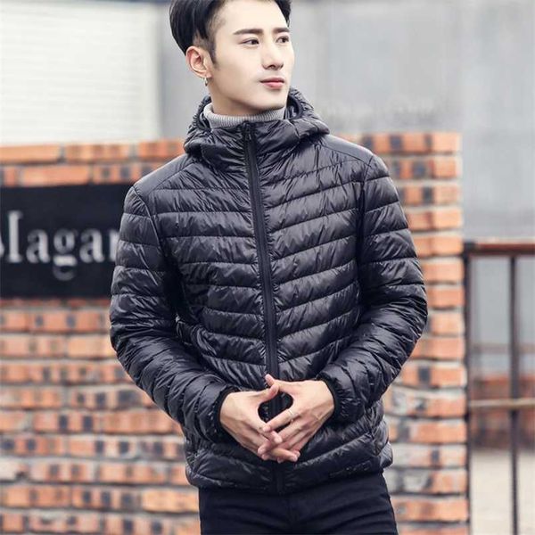 brand autumn winter light down jacket men's fashion hooded short large ultra-thin lightweight youth slim coat down jackets 220105, Black
brand autumn winter light down jacket men's fashion hooded short large ultra-thin lightweight youth slim coat down jackets 220105, Black