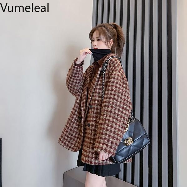 women's wool & blends temperamental small fragrant wind woolen coat female thick 2021 autumn and winter all-match tartan korean version, Black
women's wool & blends temperamental small fragrant wind woolen coat female thick 2021 autumn and winter all-match tartan korean version, Black