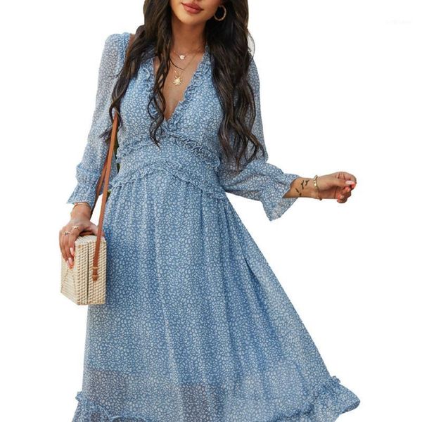 casual dresses woman summer women's v-neck simple print dress spring and 2021, Black;gray
casual dresses woman summer women's v-neck simple print dress spring and 2021, Black;gray