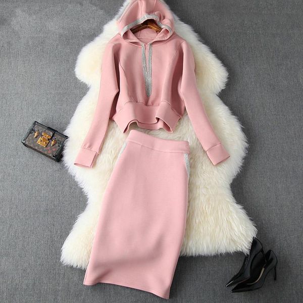 casual dresses elegant pink robe winter pullover vestidos women runway tassle designer hooded dress suit set, Black;gray
casual dresses elegant pink robe winter pullover vestidos women runway tassle designer hooded dress suit set, Black;gray