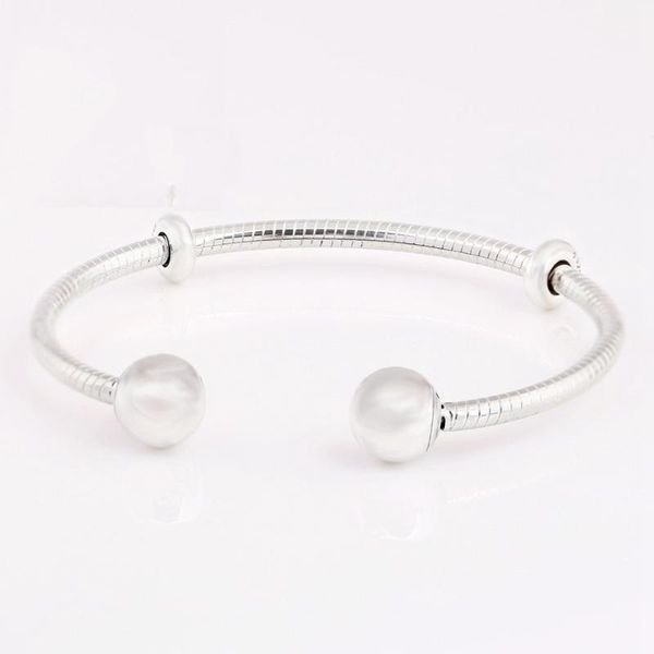link, chain s925 open bangle bracelet for women round clasp snake fit lady bead charm pendant, Black
link, chain s925 open bangle bracelet for women round clasp snake fit lady bead charm pendant, Black