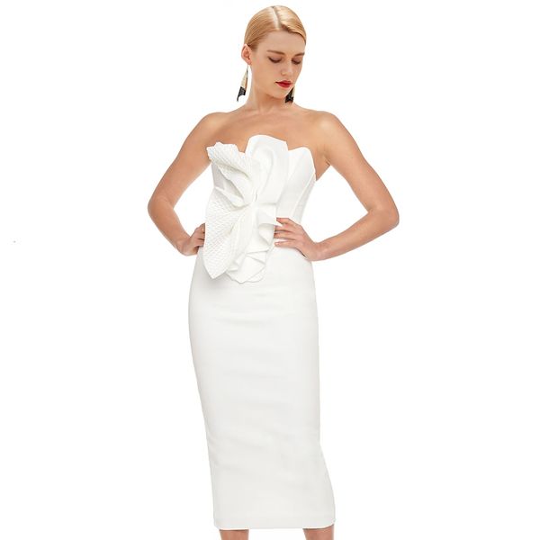 2021 new summer women white sleeveless bandage dress strapless ruffles club celebrity runway party dresses vestidos wowb, Black;gray
2021 new summer women white sleeveless bandage dress strapless ruffles club celebrity runway party dresses vestidos wowb, Black;gray