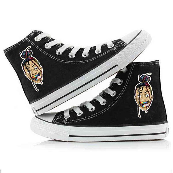 rap singer 6ix9ine peripheral men's and women's canvas shoes korean breathable couple, Black;white
rap singer 6ix9ine peripheral men's and women's canvas shoes korean breathable couple, Black;white