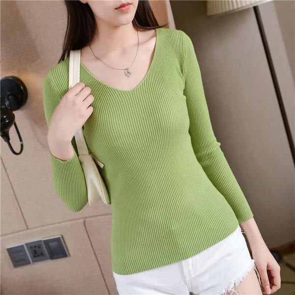 women's sweaters autumn and winter v-neck knitted long-sleeved slim-fitting warm jacket pullover slim sweater women, White;black
women's sweaters autumn and winter v-neck knitted long-sleeved slim-fitting warm jacket pullover slim sweater women, White;black