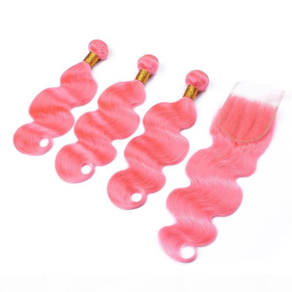 pure pink body wave 4x4 lace front closure with 3bundles pink colored virgin peruvian human hair weave extensions with closure, Black
pure pink body wave 4x4 lace front closure with 3bundles pink colored virgin peruvian human hair weave extensions with closure, Black