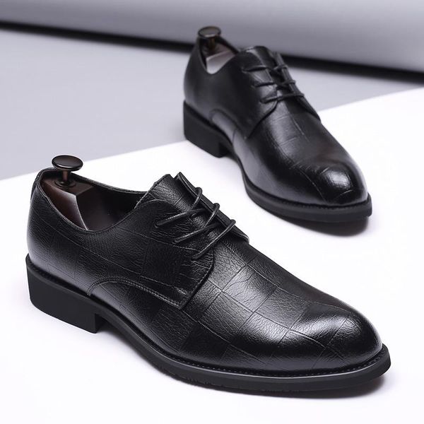 dress shoes 2021 spring men's leather shoes, casual business increase in formal wedding, Black
dress shoes 2021 spring men's leather shoes, casual business increase in formal wedding, Black