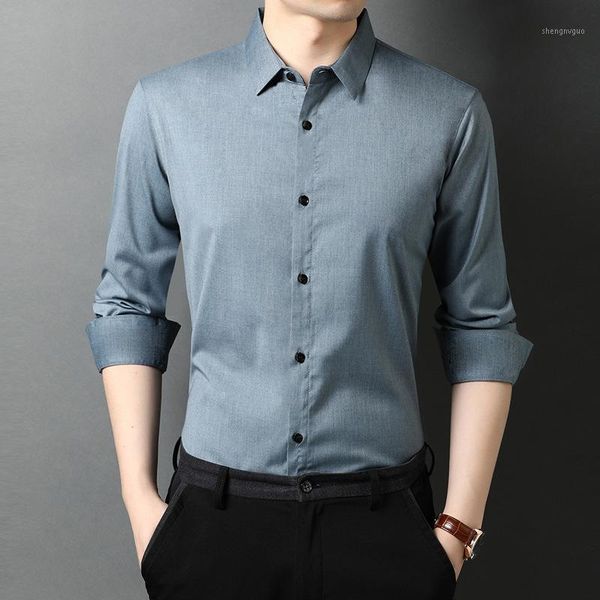 autumn solid color long sleeve men's shirt moisture-absorbing and breathable ice silk for men business basic dress shirts, White;black
autumn solid color long sleeve men's shirt moisture-absorbing and breathable ice silk for men business basic dress shirts, White;black