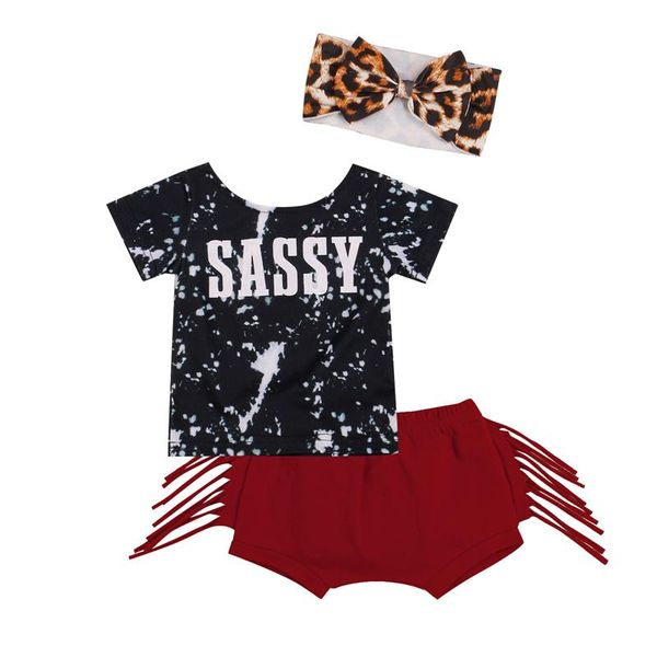 clothing sets cute toddler baby girls clothes letter short sleeve t shirts tassel shorts leopard headband infant outfits, White
clothing sets cute toddler baby girls clothes letter short sleeve t shirts tassel shorts leopard headband infant outfits, White