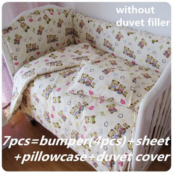 6/7pcs bear baby cot beds bedding set,duvet cover, kit de berço ,120*60/120*70cm
6/7pcs bear baby cot beds bedding set,duvet cover, kit de berço ,120*60/120*70cm