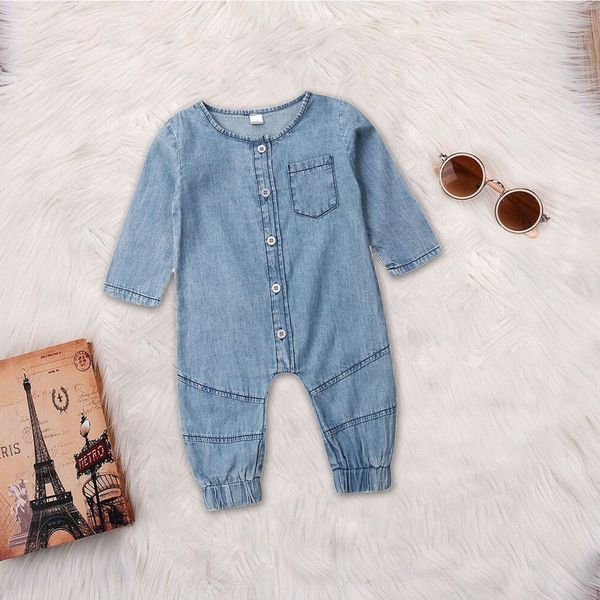 baby spring autumn clothing newborn kids baby girl boy clothes long sleeve romper denim solid jumpsuit pocket outfits, Blue
baby spring autumn clothing newborn kids baby girl boy clothes long sleeve romper denim solid jumpsuit pocket outfits, Blue