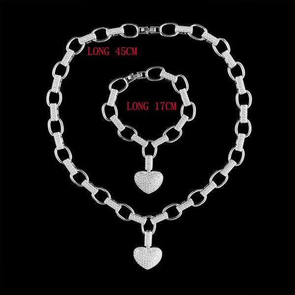 earrings & necklace summer style platinum plated heart square white zircon bridal jewelry for women bracelet set t59, Silver
earrings & necklace summer style platinum plated heart square white zircon bridal jewelry for women bracelet set t59, Silver