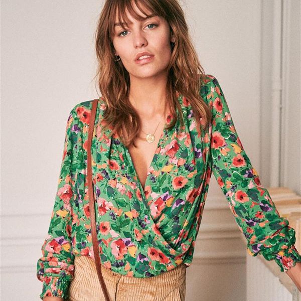 women's blouses & shirts ladies floral printing wrap v neck blouse shirt 2021, White
women's blouses & shirts ladies floral printing wrap v neck blouse shirt 2021, White