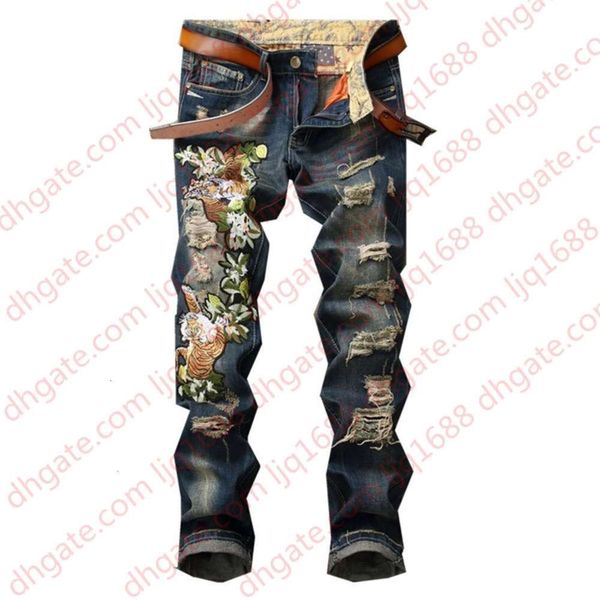 moruancle fashion men's ripped embroidery jeans pants distressed tiger embroidered denim trousers with holes size 28-38 blue
moruancle fashion men's ripped embroidery jeans pants distressed tiger embroidered denim trousers with holes size 28-38 blue