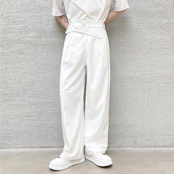 men's pants korean style design loose trousers simple solid color straight casual hairstylist wide leg fashion, Black
men's pants korean style design loose trousers simple solid color straight casual hairstylist wide leg fashion, Black
