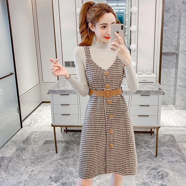 autumn and winter models korean version of the houndstooth suit skirt 210603, White
autumn and winter models korean version of the houndstooth suit skirt 210603, White