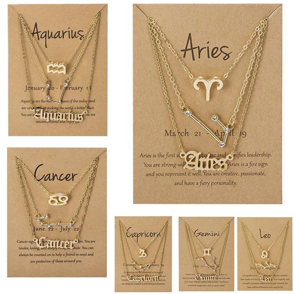 chains 3pcs/set star zodiac sign pendant 12 constellation cardboard charm gold necklace aries cancer leo scorpio jewelry gifts, Silver
chains 3pcs/set star zodiac sign pendant 12 constellation cardboard charm gold necklace aries cancer leo scorpio jewelry gifts, Silver