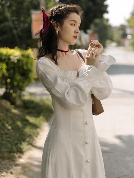 casual dresses 2021 autumn sweet lovely gentle elegant slim waist temperament thin retro fairy high shell luster dress vestidos, Black;gray
casual dresses 2021 autumn sweet lovely gentle elegant slim waist temperament thin retro fairy high shell luster dress vestidos, Black;gray