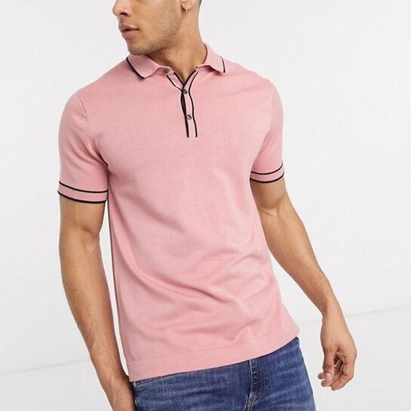 pink neckline striped men s street polo shirt comfortable classic fashion daily travel work party workout, White;black
pink neckline striped men s street polo shirt comfortable classic fashion daily travel work party workout, White;black