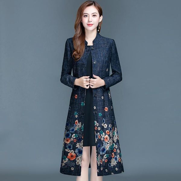 women's trench coats nice fashion plus size windbreaker middle-aged coat spring autumn mid-length blue print slim female e32, Tan;black
women's trench coats nice fashion plus size windbreaker middle-aged coat spring autumn mid-length blue print slim female e32, Tan;black