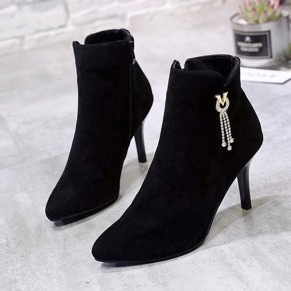 boots cresfimix botas femininas women light weight pointed toe autumn heel with crystal lady a6489, Black
boots cresfimix botas femininas women light weight pointed toe autumn heel with crystal lady a6489, Black