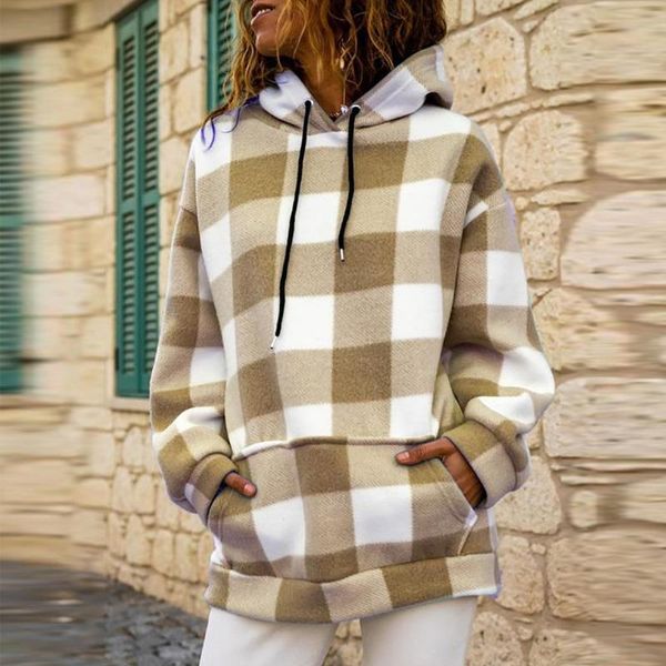 women's hoodies & sweatshirts winter long sleeve drawstring hooded sweatshirt fashion plaid women pullover casual loose pocket autumn, Black
women's hoodies & sweatshirts winter long sleeve drawstring hooded sweatshirt fashion plaid women pullover casual loose pocket autumn, Black