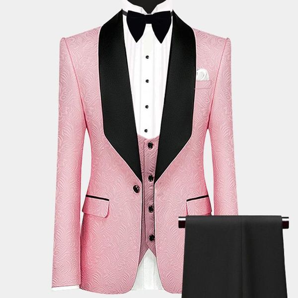 men's suits & blazers 2022 violet jacquard wedding groom set slim fit floral man mens tuxedo party black shawl lapel jacket vest pants, White;black
men's suits & blazers 2022 violet jacquard wedding groom set slim fit floral man mens tuxedo party black shawl lapel jacket vest pants, White;black