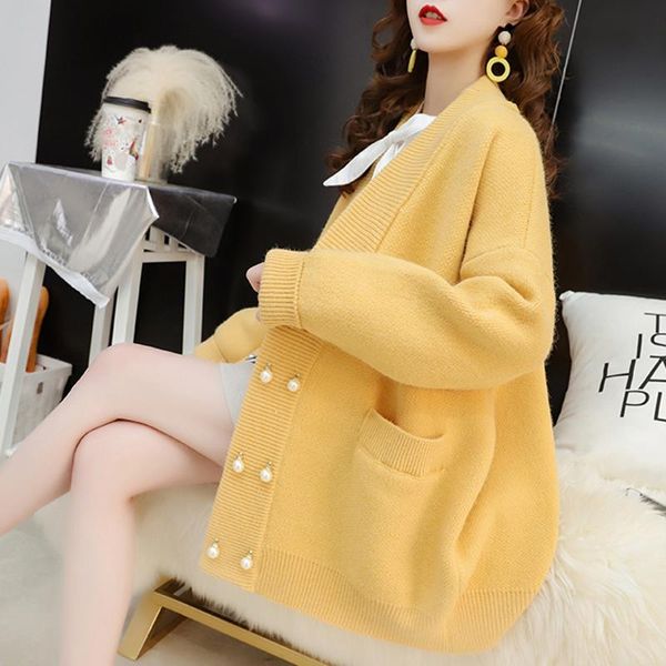 women's knits & tees yellow red beige pink knitted cardigan women sweater spring autumn fashion loose big pocket long sleeve knit jacke, White
women's knits & tees yellow red beige pink knitted cardigan women sweater spring autumn fashion loose big pocket long sleeve knit jacke, White