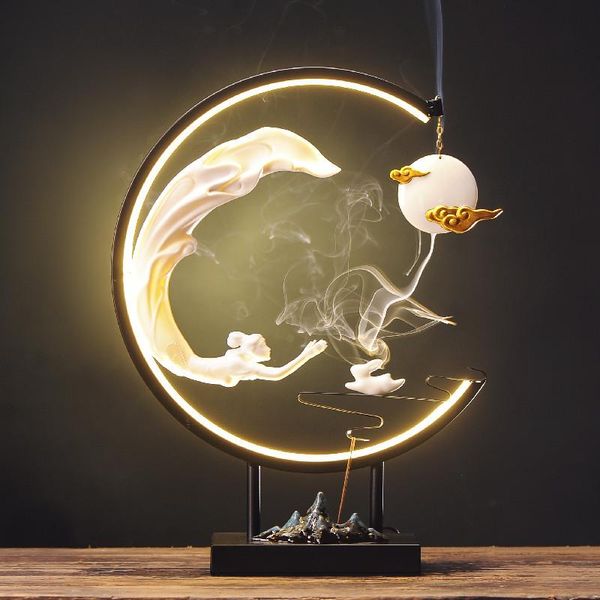 fragrance lamps backflow incense burner creative ceramic living room decoration quemador de incienso home decor bc50