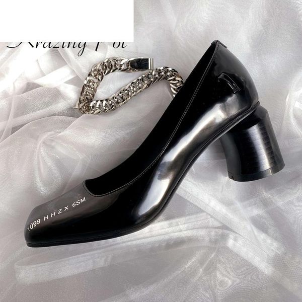 dress shoes genuine leather square toe high heels brand england style young lady streetwear chain spring women pumps l0a, Black
dress shoes genuine leather square toe high heels brand england style young lady streetwear chain spring women pumps l0a, Black