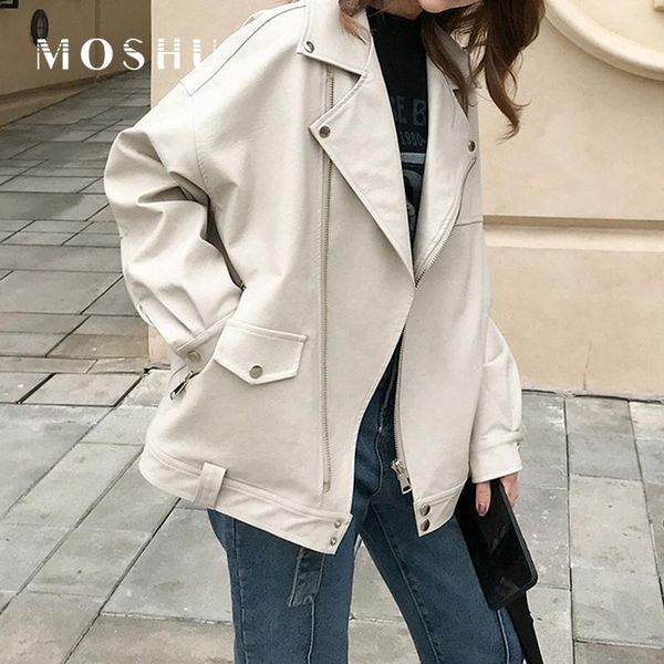 women's jackets faux leather jacket women casual pu loose streetwear oversized korean chic coat spring female motorcycle, Black;brown
women's jackets faux leather jacket women casual pu loose streetwear oversized korean chic coat spring female motorcycle, Black;brown