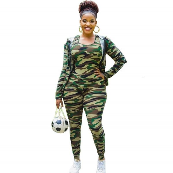 women's camouflage ensembles hooded zipper jacket with tank and skinny pants suit fall assembly lounge ct4j, Gray
women's camouflage ensembles hooded zipper jacket with tank and skinny pants suit fall assembly lounge ct4j, Gray
