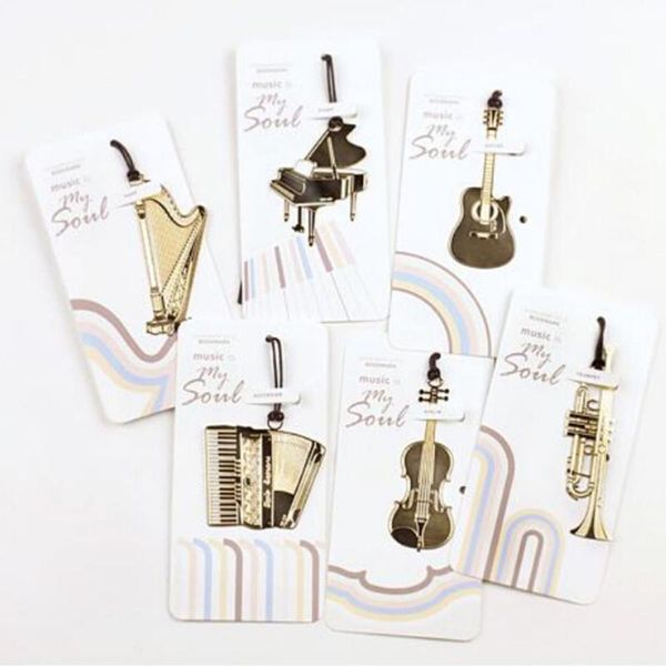 bookmark est golden metal music bookmarks piano guitar trumpet designs book marks korean stationery gifts fast 822
bookmark est golden metal music bookmarks piano guitar trumpet designs book marks korean stationery gifts fast 822