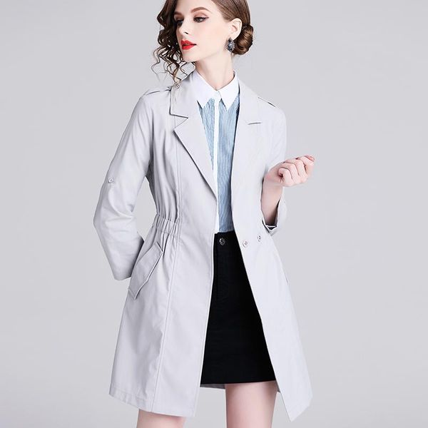women's trench coats alixman fashion coat gray mid-length waist-tight slim double-breasted casual top, Tan;black
women's trench coats alixman fashion coat gray mid-length waist-tight slim double-breasted casual top, Tan;black