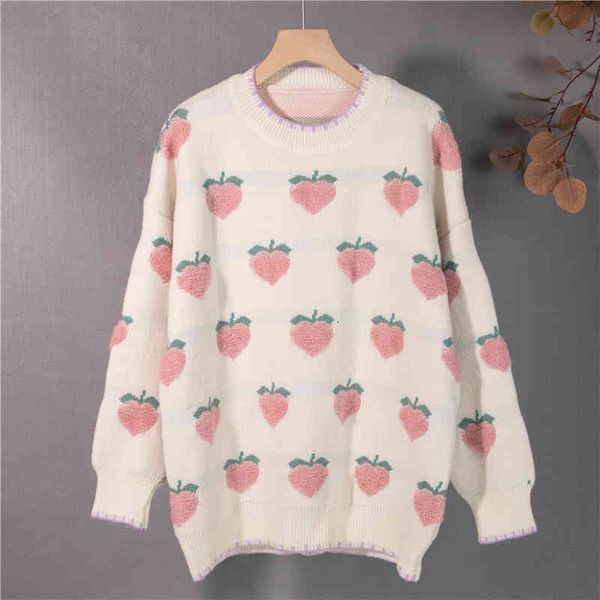 women's sweaters women female sweet autumn winter pink jacquard weave knitted pullover womens chic loose thick casual ki0t, White;black
women's sweaters women female sweet autumn winter pink jacquard weave knitted pullover womens chic loose thick casual ki0t, White;black