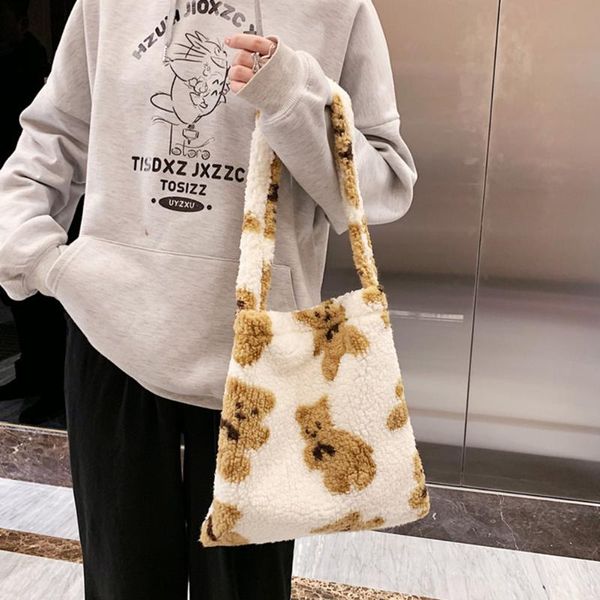 evening bags fashion exquisite shopping bag cute bear print handle female autumn plush tote shoulder handbag
evening bags fashion exquisite shopping bag cute bear print handle female autumn plush tote shoulder handbag