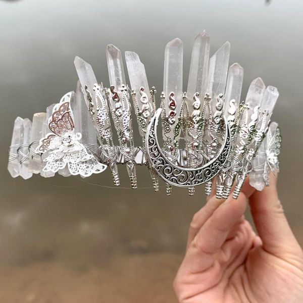 hair clips & barrettes crystal quartz headwear white angel aura raw stones tiara fairy headband bohemia ornaments for music festival, Golden;silver
hair clips & barrettes crystal quartz headwear white angel aura raw stones tiara fairy headband bohemia ornaments for music festival, Golden;silver