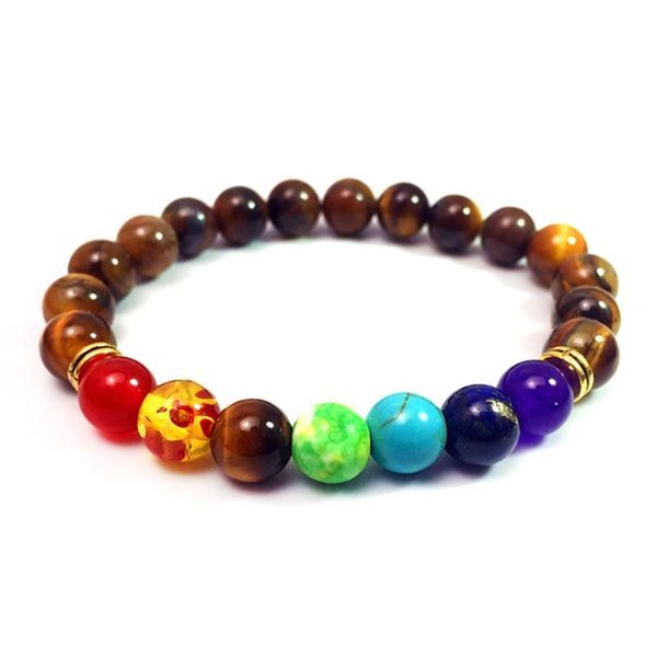 charm bracelets 7 chakra beaded bracelet natural lavas stone diffuser for swd889, Golden;silver