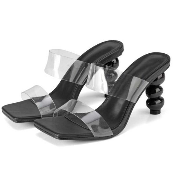featured gourd heel sandals summer women's shoes high square head and slippers female plus size qq445 210625, Black
featured gourd heel sandals summer women's shoes high square head and slippers female plus size qq445 210625, Black