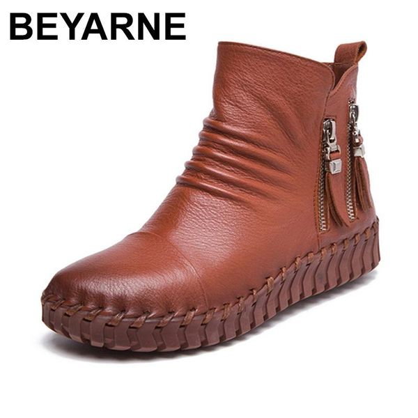 boots beyarne winter warm short plush women 2021 autumn fashion genuine leather sewing ankle zipper soft flat shoes, Black
boots beyarne winter warm short plush women 2021 autumn fashion genuine leather sewing ankle zipper soft flat shoes, Black