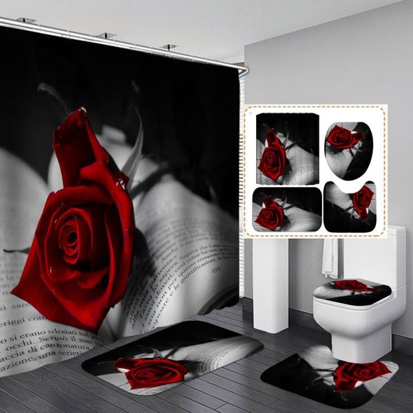 valentine's day flower balloon print shower curtain toilet mat floor mat 4 piece set thick polyester bathroom shower curtains
valentine's day flower balloon print shower curtain toilet mat floor mat 4 piece set thick polyester bathroom shower curtains