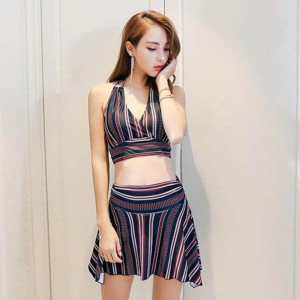women's swimwear 2021 size chest gathered swimsuit fashion steel conservative split skirt boxer spring, White;black
women's swimwear 2021 size chest gathered swimsuit fashion steel conservative split skirt boxer spring, White;black
