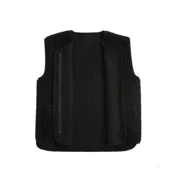 2021 winter short lamb plush vest women's korean fur all-in-one loose waistcoat, Black;white
2021 winter short lamb plush vest women's korean fur all-in-one loose waistcoat, Black;white