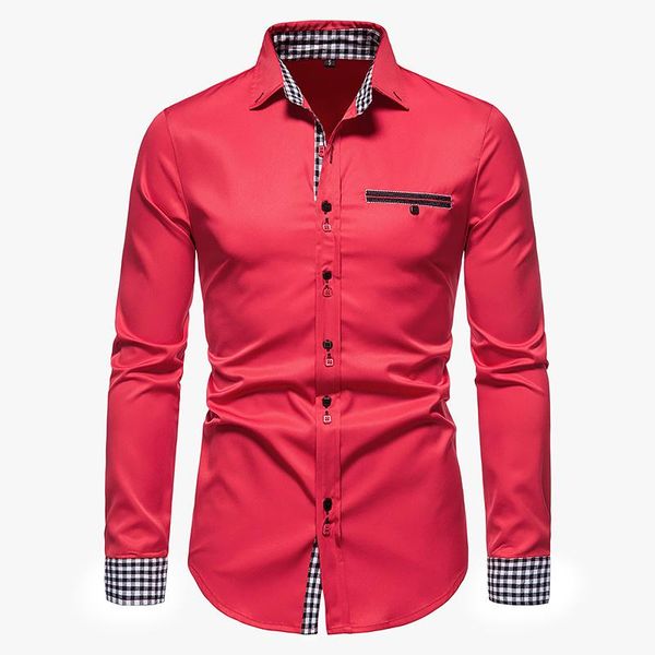 men's casual shirts men shirt long sleeve slim fit no-ironing 2021 spring autumn business social dress button down brand clothing, White;black
men's casual shirts men shirt long sleeve slim fit no-ironing 2021 spring autumn business social dress button down brand clothing, White;black
